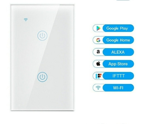 Interruptor De Pared Tuya Smart Wifi Simple 1ch Alexa Google