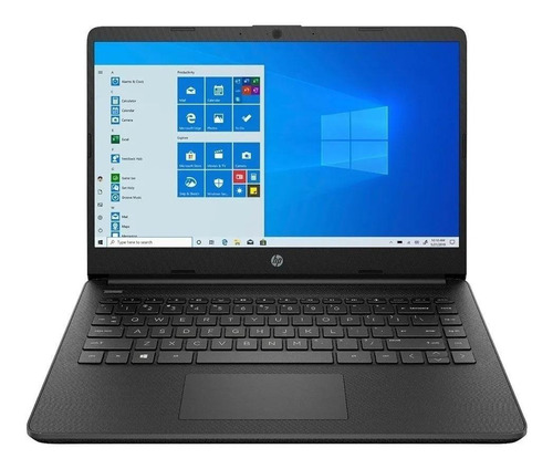 Notebook HP 14-fq0013dx negra 14", AMD Athlon Silver 3050U  4GB de RAM 128GB SSD, AMD Radeon Vega 2 1366x768px Windows 10 Home