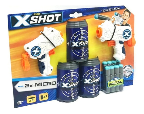 Arma Lanza Dardos X-shot Zombie X 2 + 8 Dardos + 3 Blancos