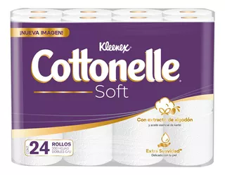 Papel Higiénico Kleenex Cottonelle Soft 24 Rollos