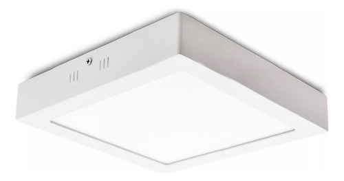 Panel Led Exterior Plafon 18w Cuadrado Blanco 21cm 20000hrs 