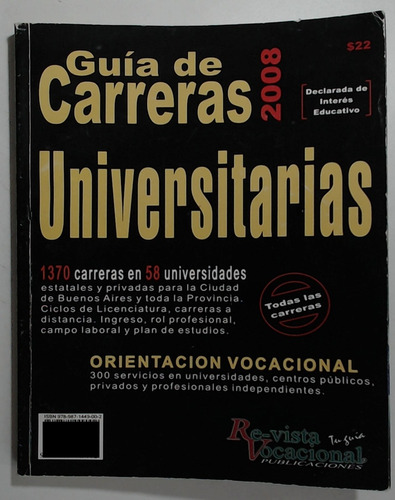 Guia De Carreras Universitarias 2008 - Aa.vv