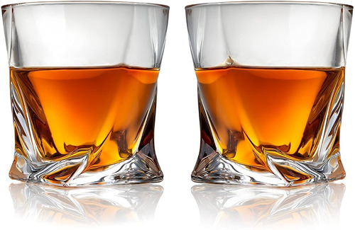 10 Oz Twist Design Clear Glasses Old Fashioned Whisky Vasos