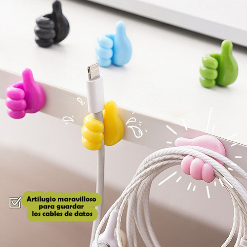 Ganchos En Forma De Pulgar Para Organizar Cables De Datos,20