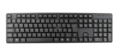 Imagem 2 de 4 de Teclado Clássico Com Fio Usb Abnt Com Ç Para Escritório Pc