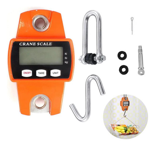 Grúa industrial LCD portátil con báscula digital de 300 kg