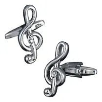 Comprar Gemelos Colleras Para Camisa Diseño Notas Musicales Teclas