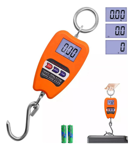 Báscula Balanza Colgante Gancho Digital Lcd Portátil 200kg
