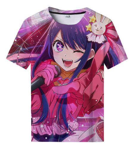 Playera Estampada De Manga Corta Oshi No Ko