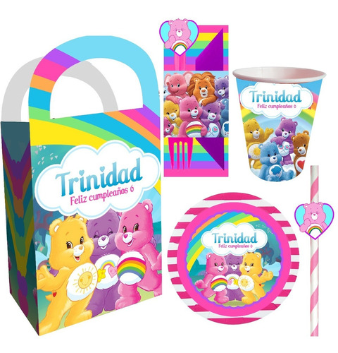 Cotillón Cariñositos Care Bears Cumpleaños Personalizado 