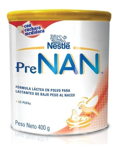 Leche de fórmula en polvo Nestlé PreNAN en lata de 1 de 400g