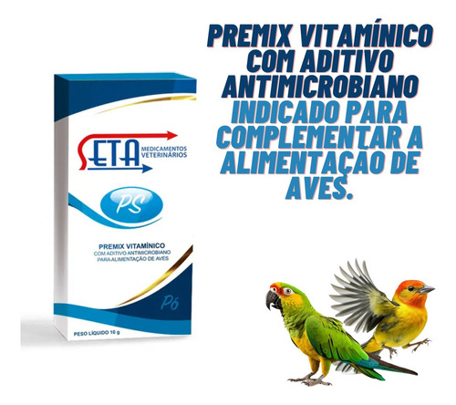 Seta Ps Suplemento Vitamínico Premix Para Passaros