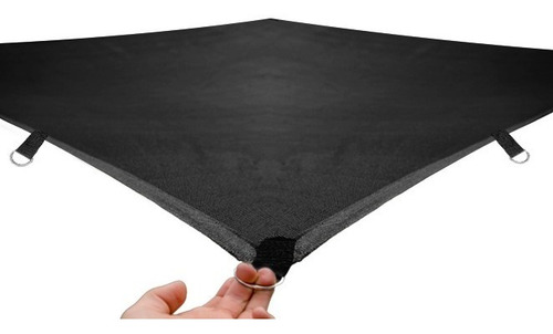 Imagen 1 de 10 de Malla Sombra 90% Raschel Negro De 4mx4m Lista Para Instalar