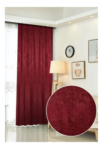 Cortinas Aterceopeladas Para Living 230x140cm 2 Paños