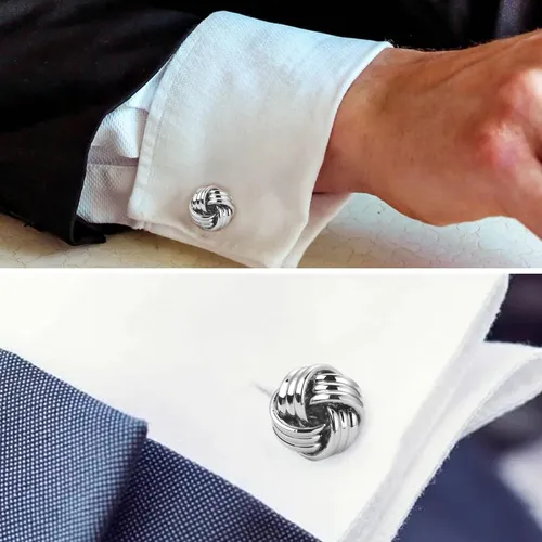 Juego De 2 Gemelos Metálicos Para Camisas De Vestir, Gemelos