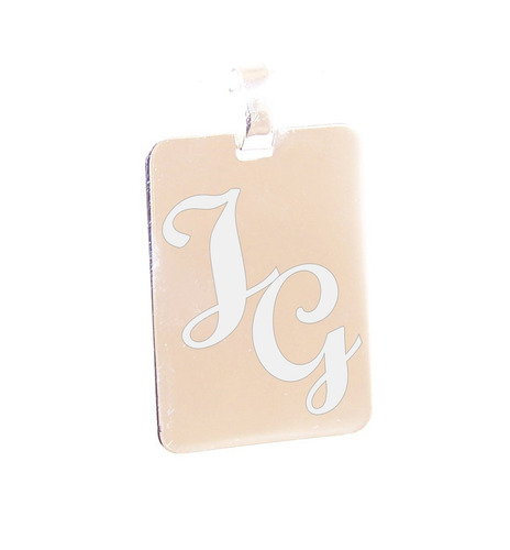 Medalla Plata 925 Personalizada 15x19mm Frase Cadena Hombre