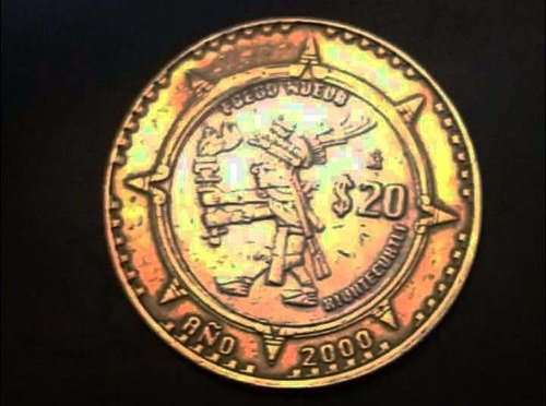 Moneda De 20 Fuego Nuevo Año 2000