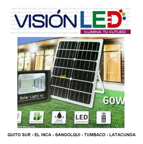 Imagen 4 de 8 de Reflector Led Panel Solar 20w 40w 60w 100w 200w + Control