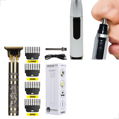 Kit Aparador De Pelos Nariz Barbeador Acabamento Profissiona