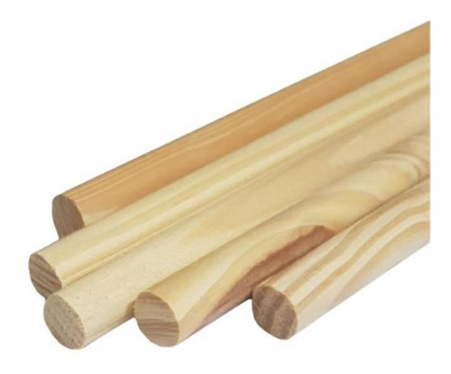 Barra plana de madera de pino con 10 varillas, 12 mm x 50 cm