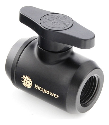 Bitspower Mini Valvula G1 4  Mango Negro Cuerpo Carbono