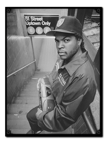 #1539 - Cuadro Decorativo Vintage - Ice Cube Rap Hip Hop Nwa