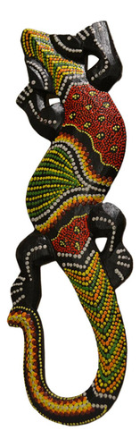 Escultura De Lagarto Gecko Suspensão De Parede Para 30 Cm