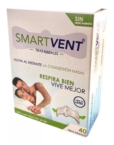 Tiras Nasales Smart Vent Bandas Anti Ronquidos 40pz