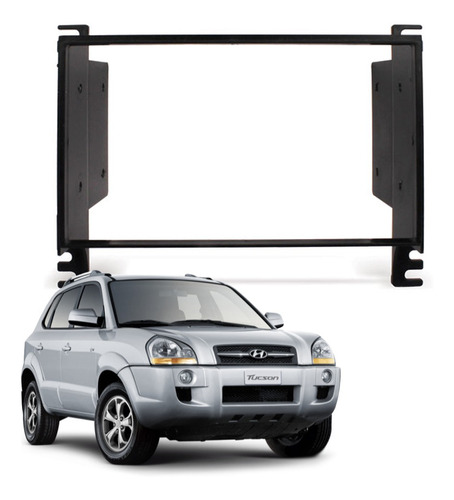 Moldura Central Painel 2 Din Hyundai Tucson Multimídia Dvd