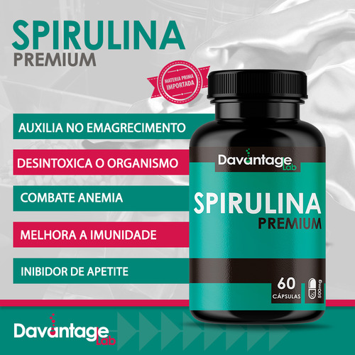 Kit 3x Spirulina - 100% Pura - Davantage Lab - Espirulina