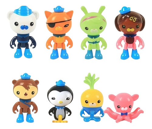 Boneco Octonautas Kit Com 8 Personagens Em Pvc