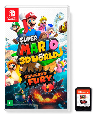 Jogo Super Mario 3d World Bowser's Fury Mídia Física Switch