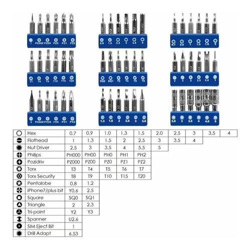 Kit Herramientas Para Electrónica Celulares 80 Piezas Magnet