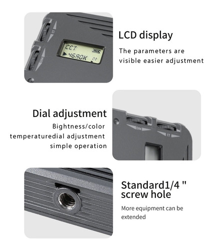 Imagen 4 de 10 de Panel Led Luz Continua Vijim Vl108 Calida/fria Batería Ínter