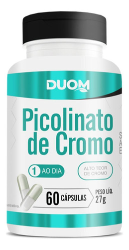 Picolinato Cromo Super Concentrado Apenas 1 Cápsula Ao Dia