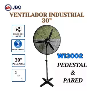 Ventilador Industrial De 30 2en1 Pedestal & Pared Jbo