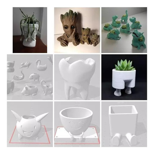 Arquivos Stl Para Impressão 3d - Vasos +300 Modelos Únicos