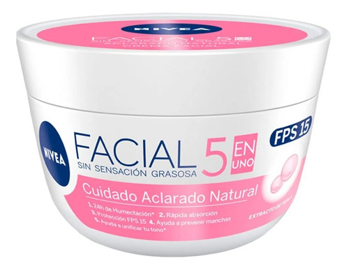 Crema Nivea Aclarado Nat 100 Ml - mL a $297