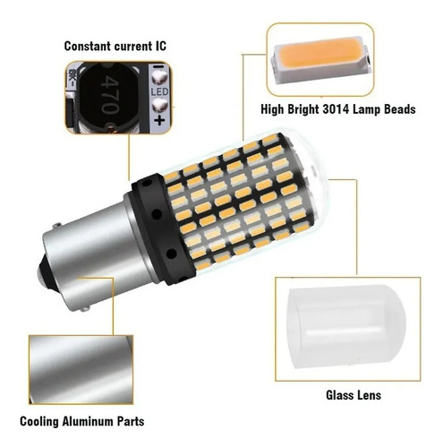 Par Luces Led Doble Contacto Freno 1157 144 Led Alto Brillo