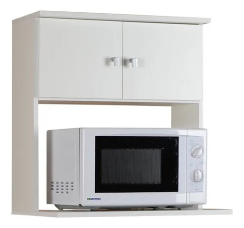 Repisa Flotante Para Microondas Moderna 60cm Blanco