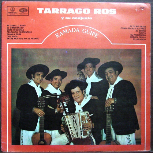 Tarrago Ros - Ramada Guipe - Lp Año 1974 Folklore Chamame