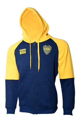 Campera Con Capucha Boca Juniors Nuevo Modelo - Prod Oficial