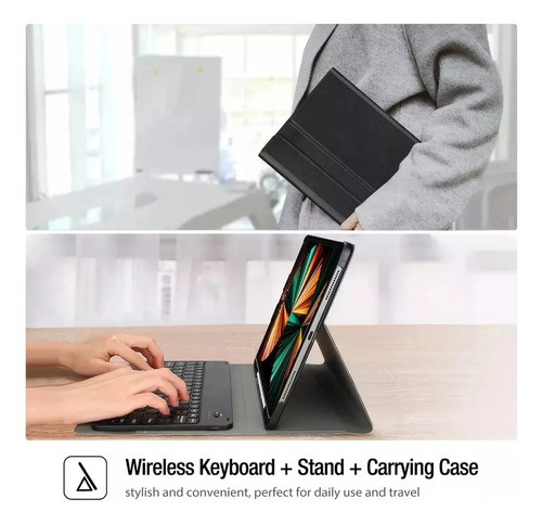 Funda Teclado Para Huawei Matepad 11.5 S 2024 Case Keyboard Color Negro