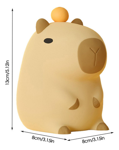Luz Nocturna Capibara, Luz Animal, Usb, Recargable...