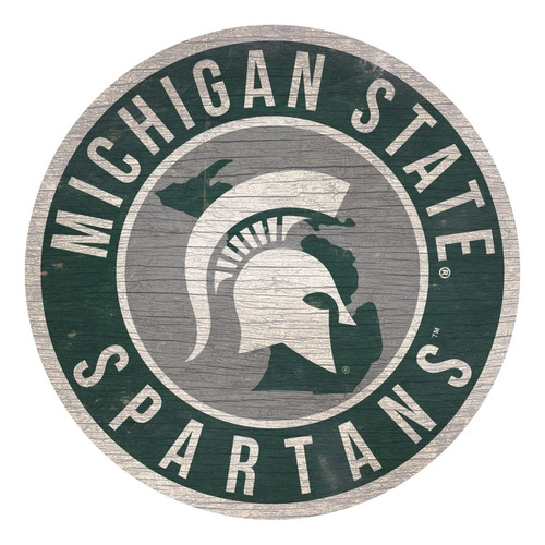 Fan Creations Michigan State Spartans Letrero Madera 12.0 In