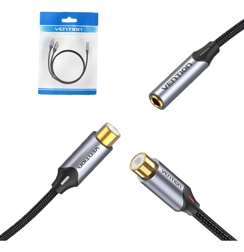 Nylon Trenzado Cable Hembra 3.5mm Rca Audio Mp3 Pc Android