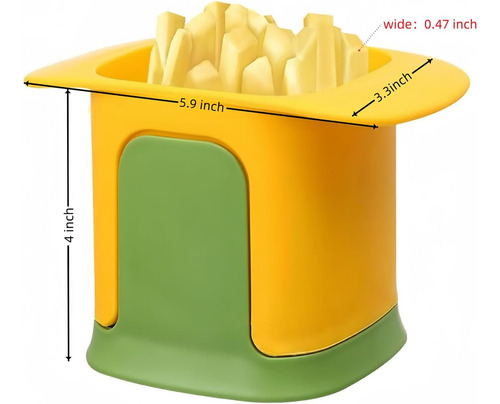 2 Packfrench Fry Cutter,chop Box,waffle Fry Cutter,potato Cr