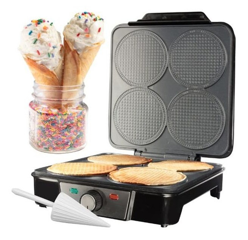 Fabricador De Conos De Helado Mini Waffle - Haz 4 Conos