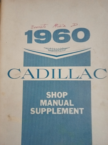 Manual De Taller Cadillac 1960 En Inglés