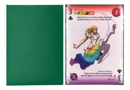 100 Sleeves Perfect Fit Cartas Pokemon Magic 66x91cm.  Verde
